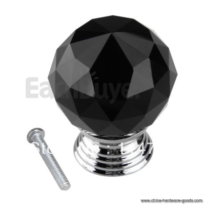 black round crystal glass cabinet drawer door pull knobs handles 30mm [Door knobs|pulls-2031]