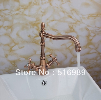 brass antique finish classical kitchen basin sink mixer taps swivel spout faucet sam178 [antique-copper-1233]