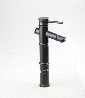 china bamboo faucet deck mounted oil rubbed black bronze bathroom basin sink mixer tap nb-1329