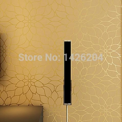 chinese style lotus golden wallpaper roll for bedroom wall coverings, papel de parede pvc,