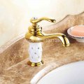 classic golding plated single handle lavatory faucet torneira