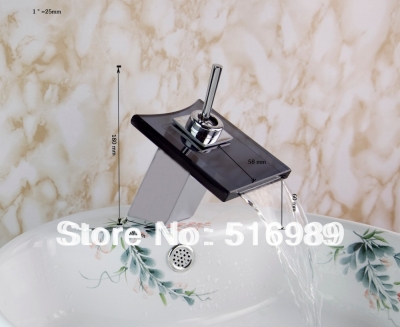 construction & real estate faucets mixers bathroom basin faucet brass waterfall tap tree278 [glass-faucet-3645]