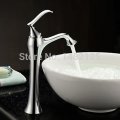 contemporary brass single handle bathroom vessel sink faucet