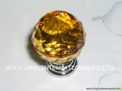 d20mm amber crystal glass cabinet door knob/ drawer knob
