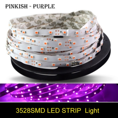 dc 12v 5m/roll 3528 smd non waterproof pink 300 led flexible strip string light ribbon tape lamp home decoration light [3528-smd-series-649]