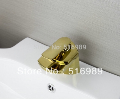 e-pak 2013 new design perfect bathroom surface mount bathroom basin faucet golden tap tree395