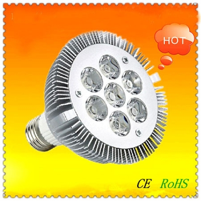 e27 par30 7x3w 21w dimmable led spotlight light bulb lamp ac 85-265v warm white/cool white