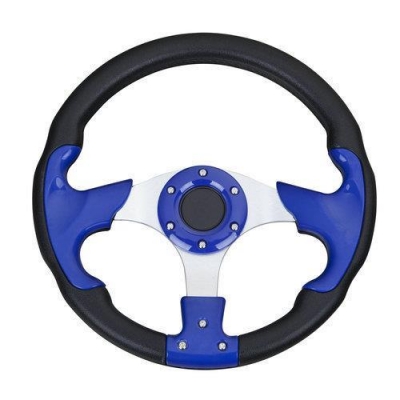 hello car steering wheel black blue pu hole-digging breathable q31 slip-resistant universal supplies car accessories
