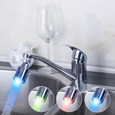 hello luxury 8393a bathroom kitchen sink led light 360 swivel water spout chrome lavatory torneira vessel brass tap mixer faucet [kitchen-led-4214]
