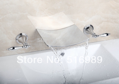 higher quality wall mounted 3 pcs chrome bathtub faucet set 19h [3-pcs-bathtub-faucet-set-603]