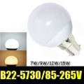 led lamps 5730 b22 7w led lamps 85-265v cold warm white led bulb lights led lighting energy saving lights zm01090