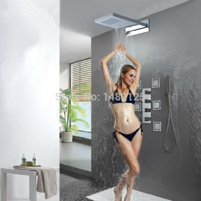 luxury classic solid brass concealed bathroom shower faucet inwall rain shower