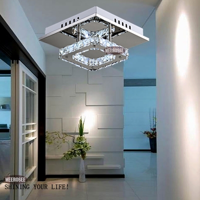 modern led crystal ceiling light fixture square led crystal lamp for hallway corridor asile led lighting fast