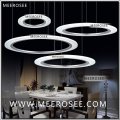 modern led ring chandelier light arcylic led chandelier suspension lighting fixture, circle led lighting new design md5057