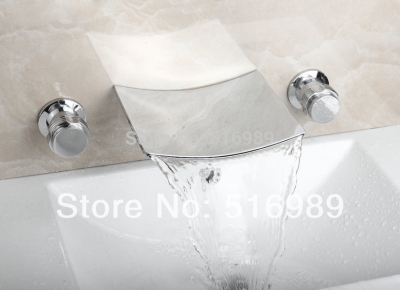 modern model wall mounted 3 pcs chrome bathtub faucet set 19q [3-pcs-bathtub-faucet-set-614]