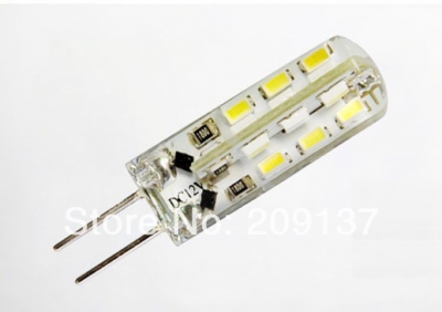 new arrive 3w g4 led light 24 leds 3014 chip silica gel lamp dc 12v 360 degree non-polar 100pcs/lot drop