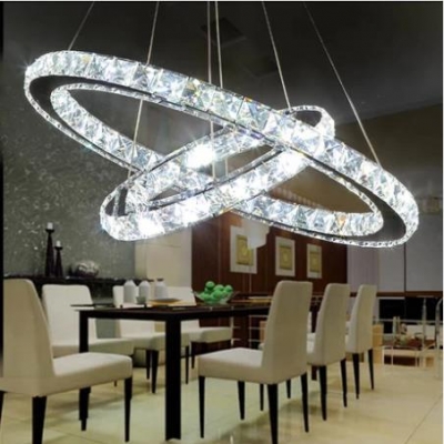 new fashion ideas led modern crystal chandeliers restaurant ring dropped living room lamps bedroom lighting