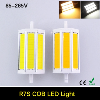 r7s cob led light lamp r7s led bulb j118 118mm 15w ac85-265v 110v 220v lampada led spotlight replace halogen floodlight [led-r7s-5959]