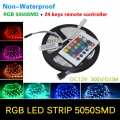 smd 5050 led strip 5m 300led led light led flexible tape dc12v + 24key rf controller red, green, blue, white, warm white, rgb
