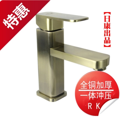 solid brass copper classic bathroom sink antique bronze dual handles basin faucet mixer sanitary ware tap torneira [deck-mounted-basin-faucets-2967]