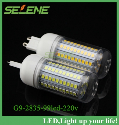 10pcs 2014 newest g9 2835 led light led lamp 220v 15w corn bulbs 99leds lamps 2835 smd energy efficient g9 led lighting [smd3528-2835-8618]