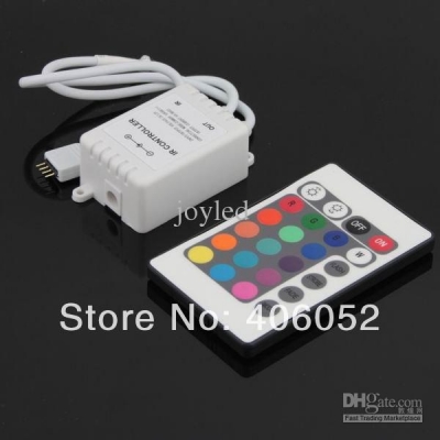 10set/lot whole led 24 keys rgb controller 12v remote control 5050/3528 rgb led light strip [led-controller-4929]