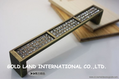 128mm k9 crystal glass bronze-colored furniture handle drawer handle&cabinet handle [Door knobs|pulls-566]