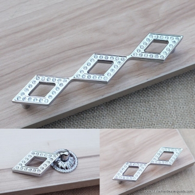 160mm crystal cabinet pull handles glass crystal knobs europen style /clear crystal,pull handles