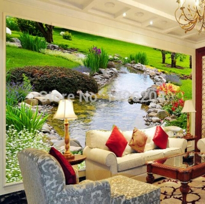 3d rill scenery flowers and plants po wall paper mural for living room,chinese wallpaper murals [3d-large-murals-wallpaper-678]