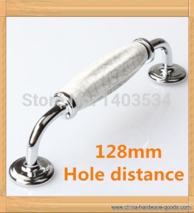 3pcs length 152mm hole c:c:128mm crack pattern ceramic handle kitchen furniture handle cabinet handle drawer pulls [Door knobs|pulls-658]