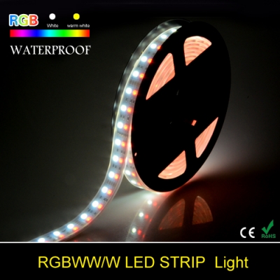 5m 5050 double row rgb led strip dc 12v 120 led/m silicone tube waterproof led flexible light rgb+ white
