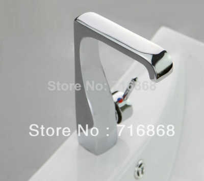 ba-039 unique single handle chrome finish bathroom basin faucet mixer tap [bathroom-mixer-faucet-1631]