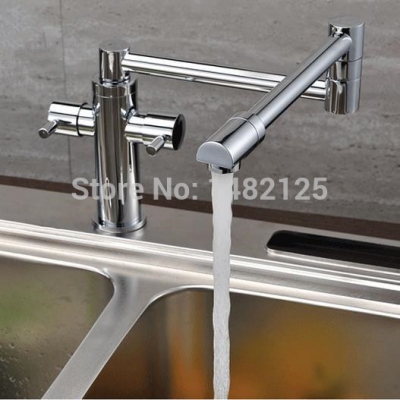 brass construction chrome kitchen faucet [kitchen-faucet-4051]