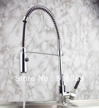 chrome pull out spray shower valve tap kitchen faucet with deck mounted leon70 [pull-up-amp-down-kitchen-8149]