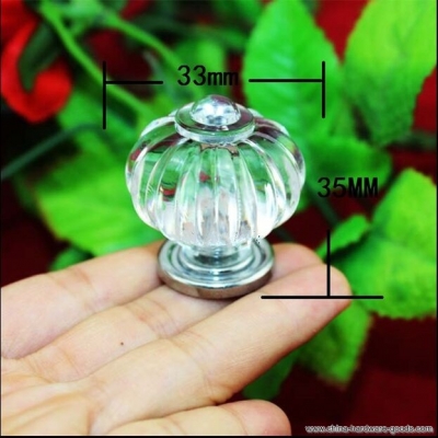 clear acrylic imperial crown shape head furniture knobs 33mm crystal drawer dresser cupboard knobs pulls handles