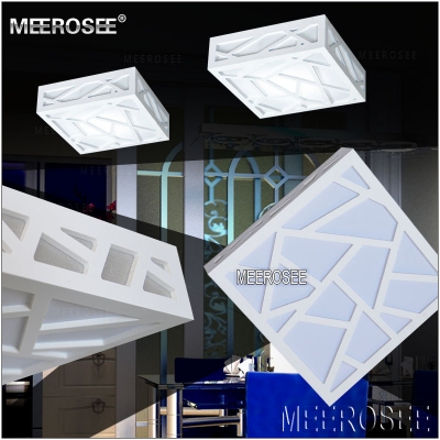 creative led white ceiling lights polymer wood carving water cube(ac85~265v) square aisle ceiling lamp hallway porch light [led-ceiling-light-4809]