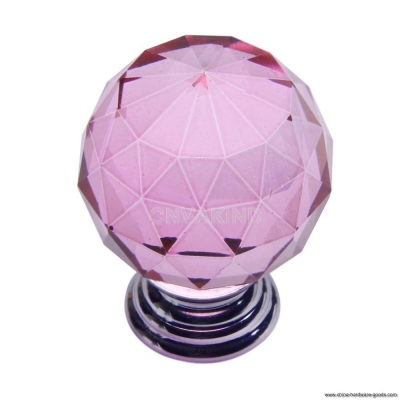 #cu3 beautiful furniture handles light pink crystal sphere cabinet drawer knobs