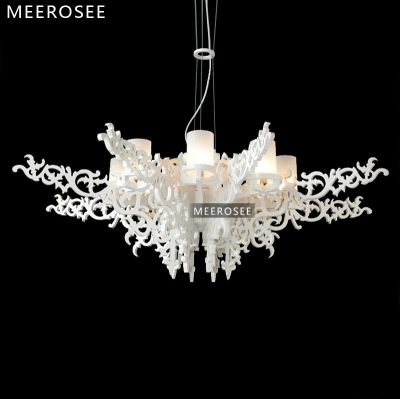 designer modern white chandelier lamp, white suspension hanging light fixture