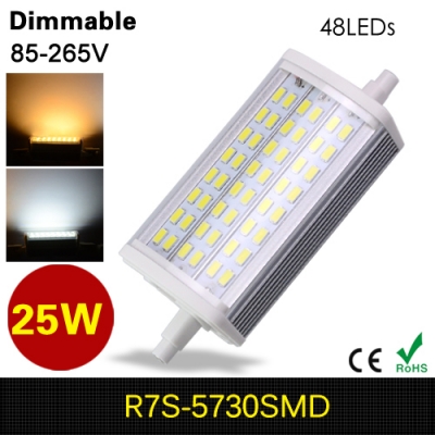dimmable r7s led corn light bulb ac85-265v 25w r7s 118mm lamp smd5730 led floodlight for factory workshop clothing store