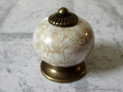 dresser knob drawer knobs pulls handles white ceramic antique bronze kitchen cabinet knobs / furniture knob handle pull hardware [Door knobs|pulls-54]