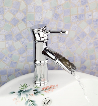 e_pak newly bamboo style 8640-1/13 bathroom vasos torneira para banheiro mixer torneira banheiro sink tap chrome basin faucets [worldwide-free-shipping-9281]
