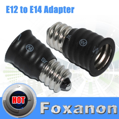 e12 to e14 black bulb converter led light holder lamp adapter socket changer e12-e14