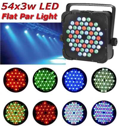 eyourlife dj equipment 54x3w rgb par 64 108watt dmx flat light led stage par light [led-par-light-5884]