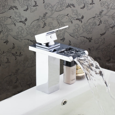 hello waterfall bathroom chrome deck mounted 92428 brass single handle sink wash basin torneira tap mixer faucet [bathroom-mixer-faucet-1754]
