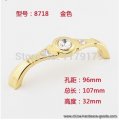 hole space 96mm gold zinc alloy with k9 crystal drawer cabinet wardrobe furniture pulls handles knobs 8718b