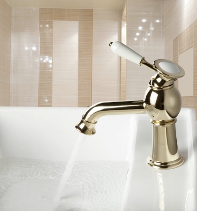 l-9828 perfect durable deck mounted single hole golden best quality bathroom & kitchen tap faucet mixer basin faucet