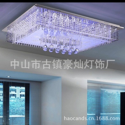 led crystal light square ceiling living room lights air living room crystal lamps whole lamparas de techo [crystal-ceiling-2592]