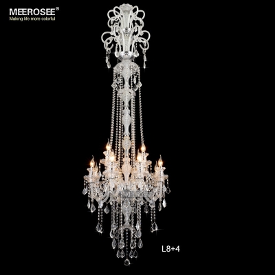 long crystal chandelier light fixture 12 lights clear crystal stair lamp prompt guanrantee