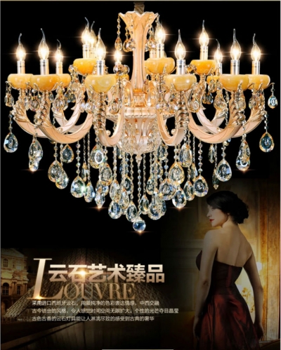 luxurious project marble crystal chandelier lamp/light/lighting fixture foyer chandelier lusters