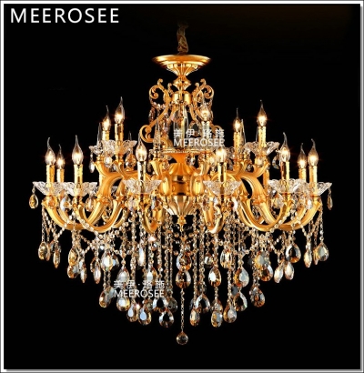 metal crystal chandelier lamp / light / lighting fixture gold color for el, lobby, foyer, villa [alloy-chandeliers-1093]